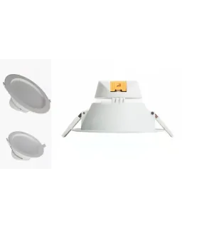 Downlight LED integrado redondo blanco mate 8W IP44