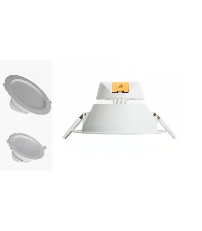 Downlight LED integrado redondo blanco mate 8W IP44