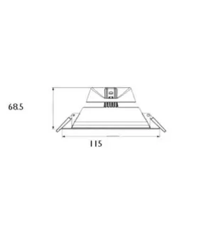 Donwlight LED integrado redondo 8W IP44